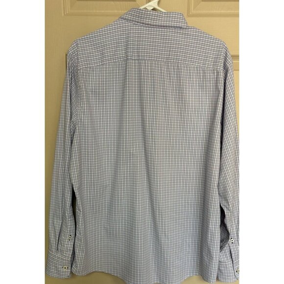 Untuckit Shirt Mens XL White Blue Pink Plaid Wrinkle Free Casual Button Down - Picture 7 of 7